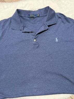 Ralph Lauren Polo Shirt in Heather Navy with Light Blue Pony